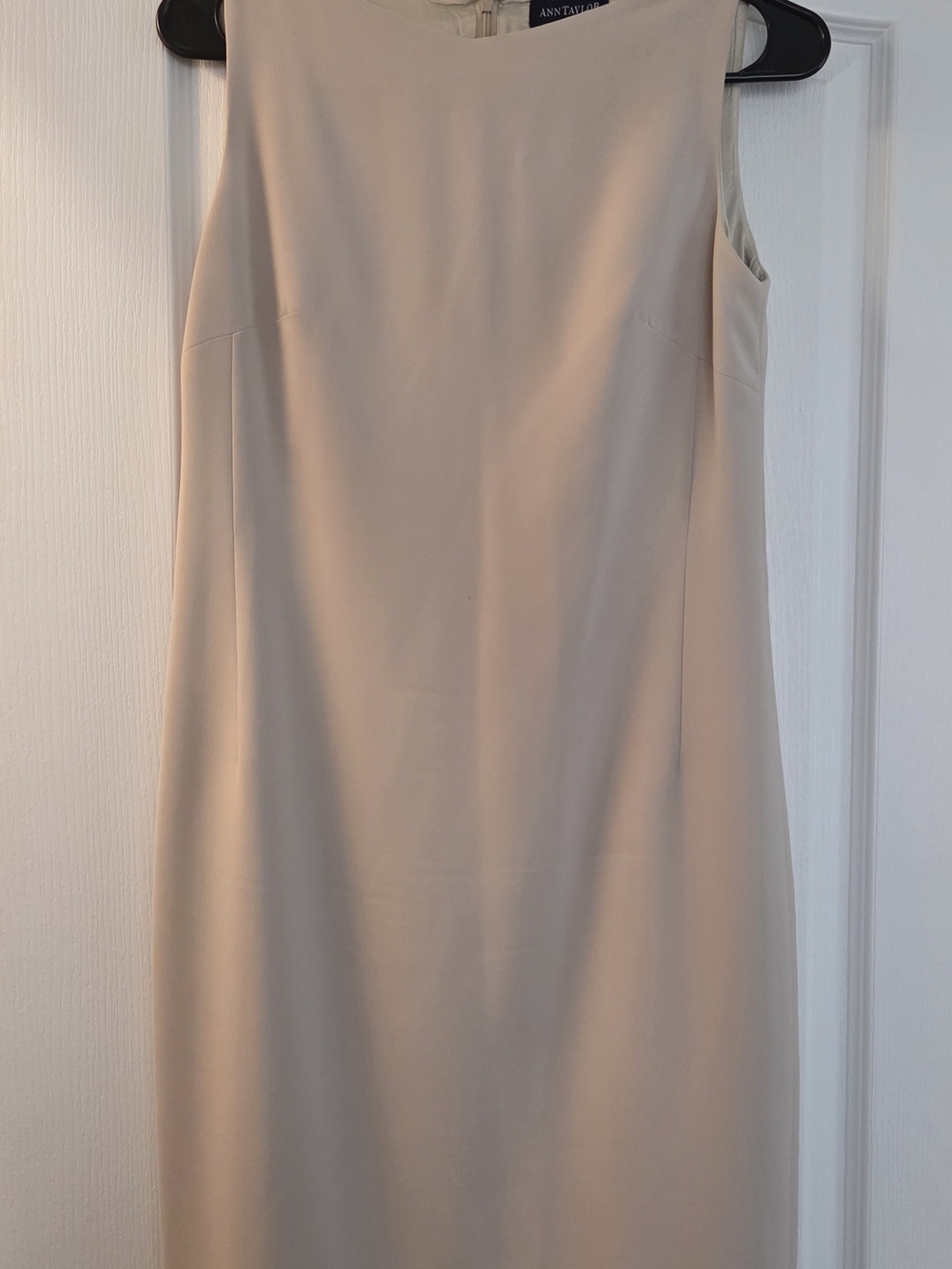 Ann Taylor Neutral Beige Sleeveless Midi Dress
